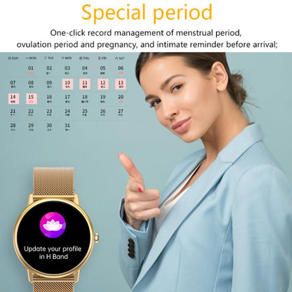 LOANIY Y86 1.43 Inch Heart Rate Monitoring Smart Bluetooth Watch, Gold Steel, Black Steel