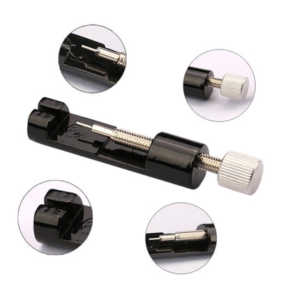 Adjustable Watch Strip Removal Metal Strap Bracelet Link Pin Repair Tool, Black, Golden