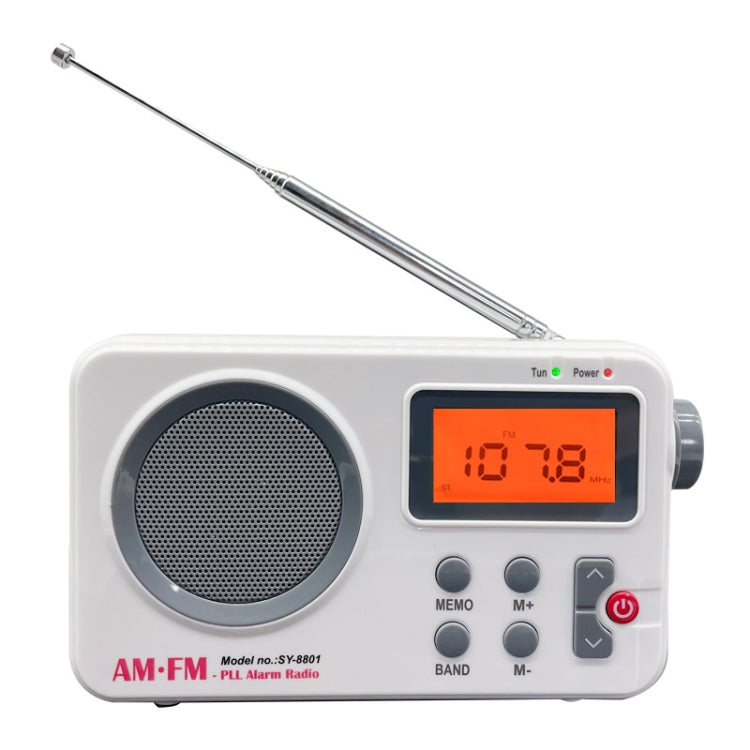 SY-8801 Portable Retro Radio HD LCD Screen Weight Bass Short Wave Radio, SY-8801