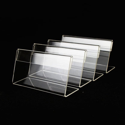 10 PCS Mini Clear Acrylic Sign Display Stand Label Holder, Label Holder