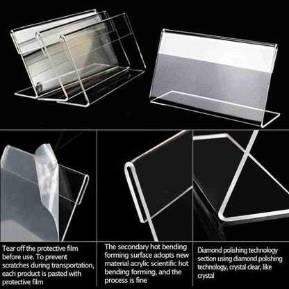 10 PCS Mini Clear Acrylic Sign Display Stand Label Holder, Label Holder