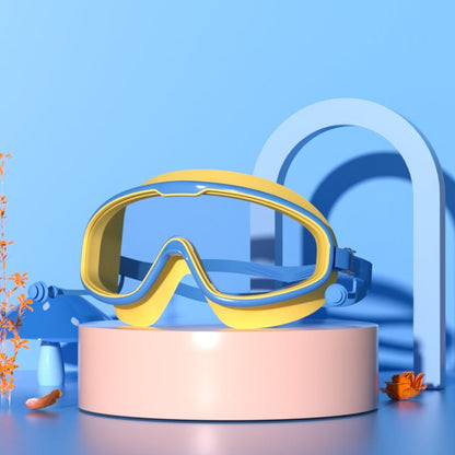 Large Frame Waterproof and Anti-fog HD Transparent Children Swimming Goggles, HD Transparent Swimming Goggles(White), HD Transparent Swimming Goggles(Pink), HD Transparent Swimming Goggles(Blue Yellow), HD Transparent Swimming Goggles(Blue White)      ...