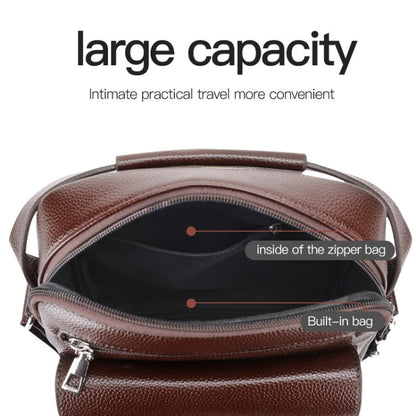 WEIXIER D244 Men Shoulder Bag Large Capacity Business Retro Messenger Bag, D244 Black, D244 Brown