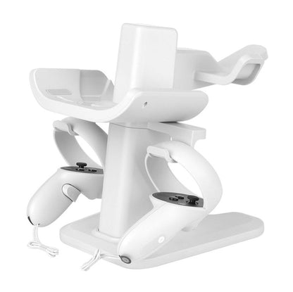 VR Stand Headset Display And Controller Holder Mount For Meta Quest 2, For Oculus Quest 2 White