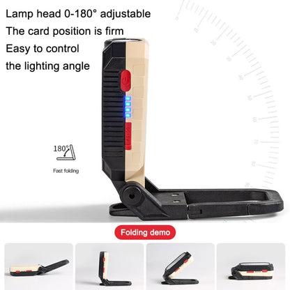 COB Work Light USB Charging Hook Emergency Flashlight Maintenance Lamp, Style:, W598A 8 Hole, W598B Small, W599A 10 Hole, W599B Large