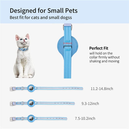 For AirTag 2nd Gen / AirTag 1st Gen Tracker Protective Cover Pet PU Collar, XS, M, S