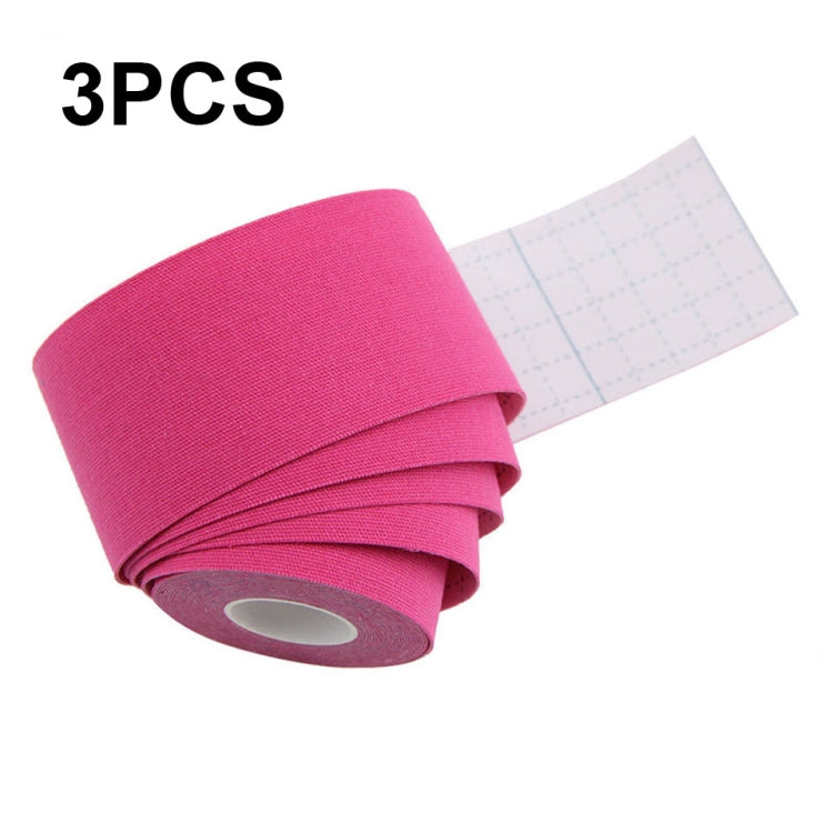 3pcs Muscle Tape Physiotherapy Sports Tape Basketball Knee Bandage, Size:, 5cm x 5m