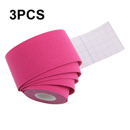 3pcs Muscle Tape Physiotherapy Sports Tape Basketball Knee Bandage, Size:, 5cm x 5m