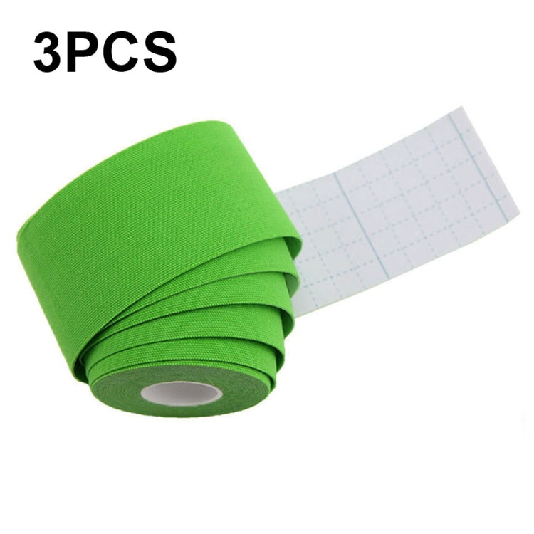 3pcs Muscle Tape Physiotherapy Sports Tape Basketball Knee Bandage, Size:, 5cm x 5m