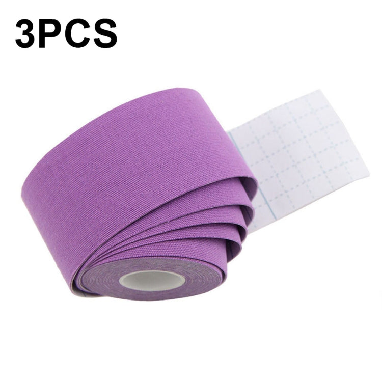 3pcs Muscle Tape Physiotherapy Sports Tape Basketball Knee Bandage, Size:, 5cm x 5m