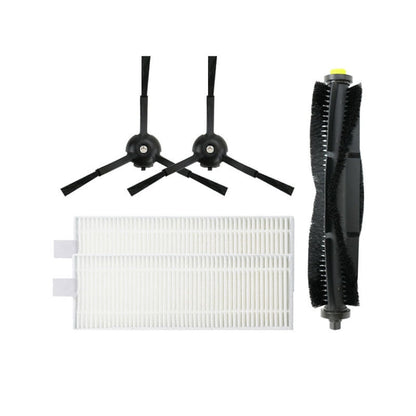 For 360 X100/X100 MAX Robot Vacuum Accessories, Main Brush, 2pcs Filter, 1pair Side Brush, Main Brush +2 Filters+2 Side Brushes