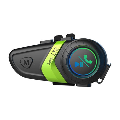 Motorcycle Helmet Call Music Navigation Bluetooth Headset, Red, Yellow, Green