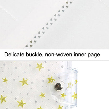 CAIUL 3 Inch PVC Photo Album Large Capacity Collection Commemorative Book, Purple Stream Sand, Pink Stream Sand, Blue Stream Sand, Golden Stars, Cute Daisy