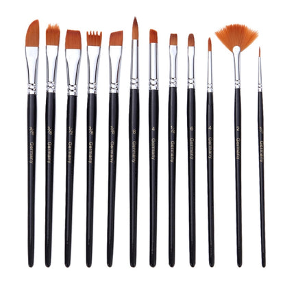 18 In 1 Multipurpose Nylon Hair Watercolor Paintbrush Acrylic Paintbrush, Dark Blue, Light Blue