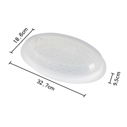 Microwave Fish Steamer With Lid Preserved Steamed Fish Plate, Steamed Fish Plate