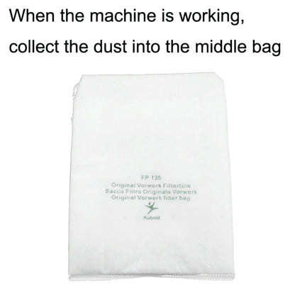 For Vorwerk VK135 / VK136 Vacuum Cleaner Accessories, 5PCS Dust Bag