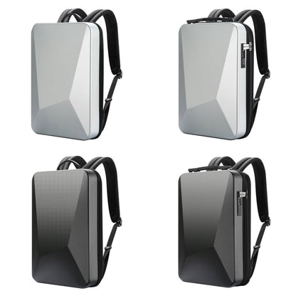 Bopai 61-93318A Hard Shell Waterproof and Expandable Backpack with USB Charging Hole, Spec:, Regular (Silver), Password (Silver), Regular (Black), Password (Black)