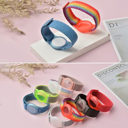 Child Adult Nylon Strap Wristband Protective Case For AirTag 2nd Gen / AirTag 1st Gen, 220mm, 170mm