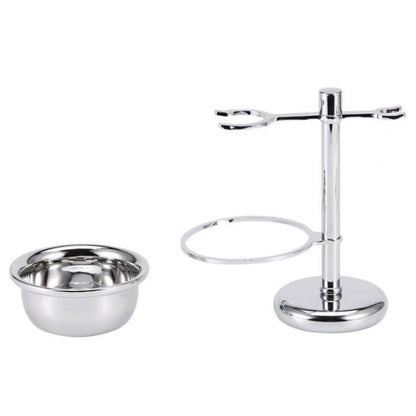 Men Manual Vintage Metal Shaver Stand Set