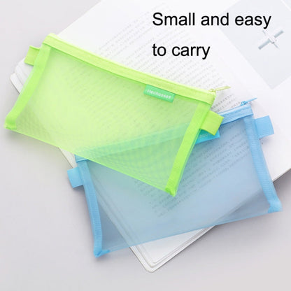 Hechooses D033 Transparent Mesh Exam Portable Pen Bag, Style:, Square (Black), Square (White), Square (Gray), Square (Pink), Square (Green), Triangle (Black), Triangle (White), Triangle (Gray), Triangle (Pink), Triangle (Blue), Triangle (Green)