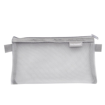 Hechooses D033 Transparent Mesh Exam Portable Pen Bag, Style:, Square (Black), Square (White), Square (Gray), Square (Pink), Square (Green), Triangle (Black), Triangle (White), Triangle (Gray), Triangle (Pink), Triangle (Blue), Triangle (Green)