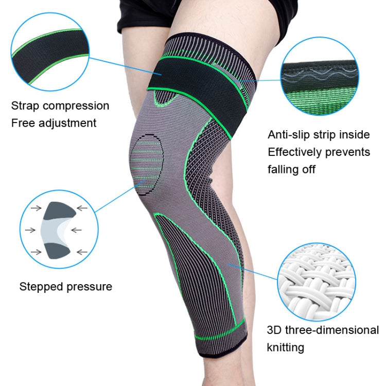Nylon Knitted Riding Sports Extended Knee Pads, M