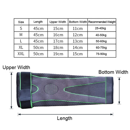 Nylon Knitted Riding Sports Extended Knee Pads, M