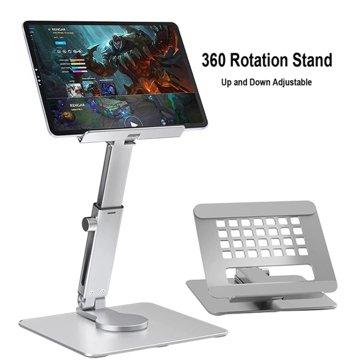 JUNDNE H06 Desktop Folding Phone Stand Portable Telescopic Rotary Tablet Stand