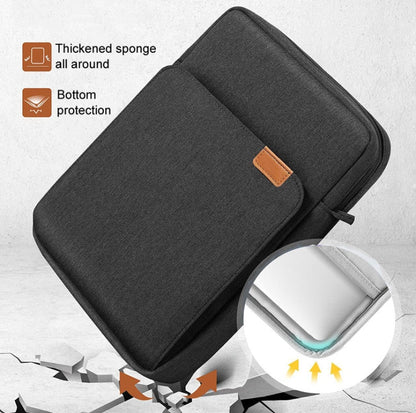 Vertical Laptop Bag Handheld Shoulder Crossbody Bag, Size: 13 Inch(Black)