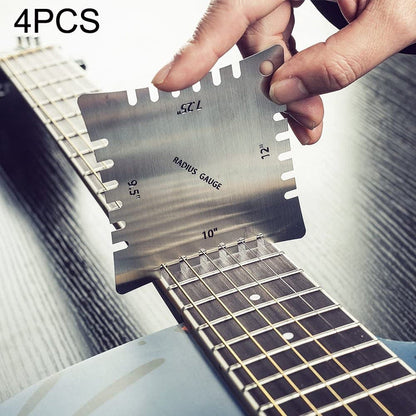 Guitar Repair Measuring Ruler Tools, 9 PCS/ Set T -Type Guitar Ruler, 5PCS Stainless Steel Leveling Ruler, 2PCS Aluminum Silver Leveling Ruler, 2PCS Aluminum Gold Leveling Ruler, 5PCS Guitar String High Ruler, T -Type Guitar Ruler+String High Ruler    ...