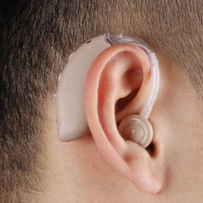 GM-105 Smart Noise Cancelling Ear-hook Rechargeable Elderly Sound Collector, Spec:, EU Plug(Skin Color), US Pulg(Skin Color), EU Plug(Blue), US Pulg(Blue)