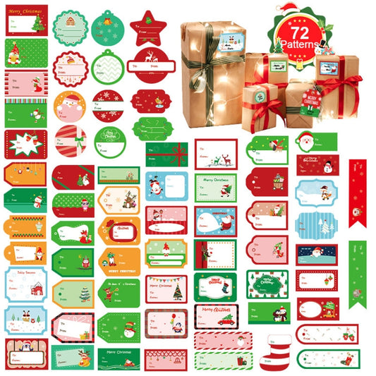 1set 72pcs/set  Christmas Stickers Gift Bag Packaging Box Closure Stickers
