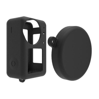 For DJI Osmo Action 3 Silicone Protective Case Lens Cap, Silicone (Black), Silicone (Red), Silicone (Blue)