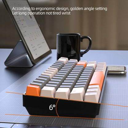 ZIYOU LANG K68 68 Keys Bluetooth Wireless Dual Model Mechanical Keyboard, Style:, Red Shaft Version (Shimmering), Green Shaft Version (Gray), Red Shaft Version (Gray)