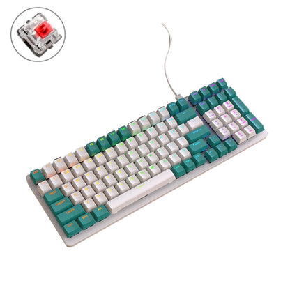 ZIYOU LANG  K3 100 Keys Game Glowing Wired Mechanical Keyboard, Cable Length: 1.5m, Style:, K3 Bee Version Red Axis, K3 Micro Light Hot Plug Version Red Axis, K3 Water Green Hot Plug Version Green Axis, K3 Micro Light Version Green Axis                ...
