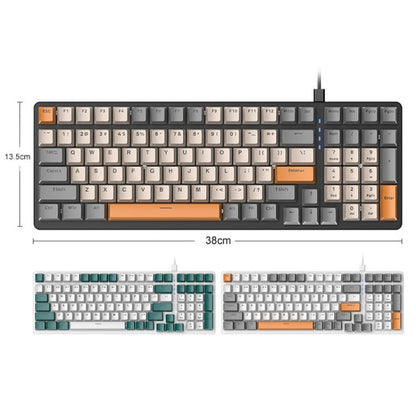 ZIYOU LANG  K3 100 Keys Game Glowing Wired Mechanical Keyboard, Cable Length: 1.5m, Style:, K3 Bee Version Red Axis, K3 Micro Light Hot Plug Version Red Axis, K3 Water Green Hot Plug Version Green Axis, K3 Micro Light Version Green Axis                ...
