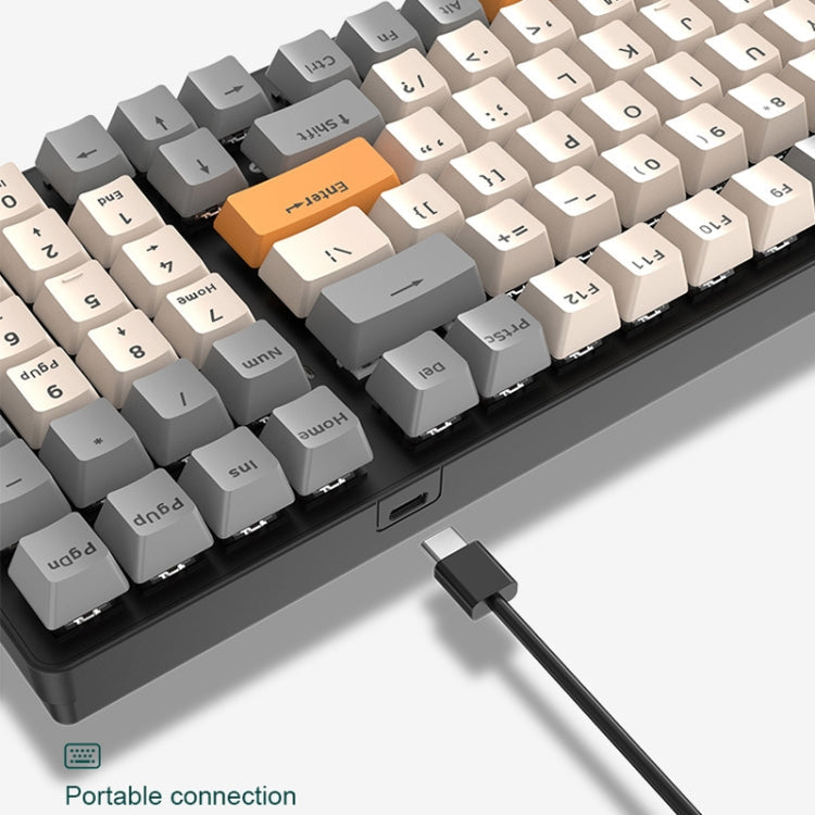 ZIYOU LANG  K3 100 Keys Game Glowing Wired Mechanical Keyboard, Cable Length: 1.5m, Style:, K3 Bee Version Red Axis, K3 Micro Light Hot Plug Version Red Axis, K3 Water Green Hot Plug Version Green Axis, K3 Micro Light Version Green Axis                ...