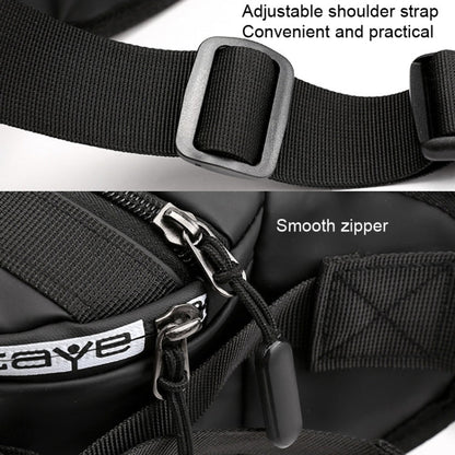 HAOSHUAI Outdoor Running Waist Bag With Reflecting Strip Chest Bag, 1100-6 Khaki, 1100-6 Dark Blue, 1100-6 Black)