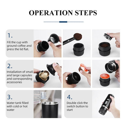 KFJ100 Portable Universal Automatic Espresso Capsule Coffee Maker, KFJ100