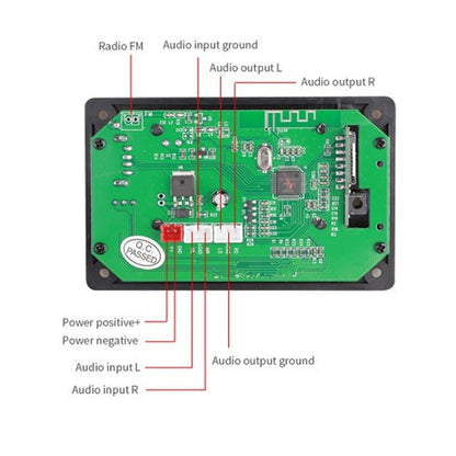 116BT LCD Lyrics Display Bluetooth Module Amplifier MP3 Decoder Board, 116BT
