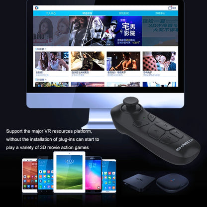 VR SHINECON SC-B03 VR Game Wireless Bluetooth Remote Control Handle Selfie Stick Remote Control Video Playback, SC-B03