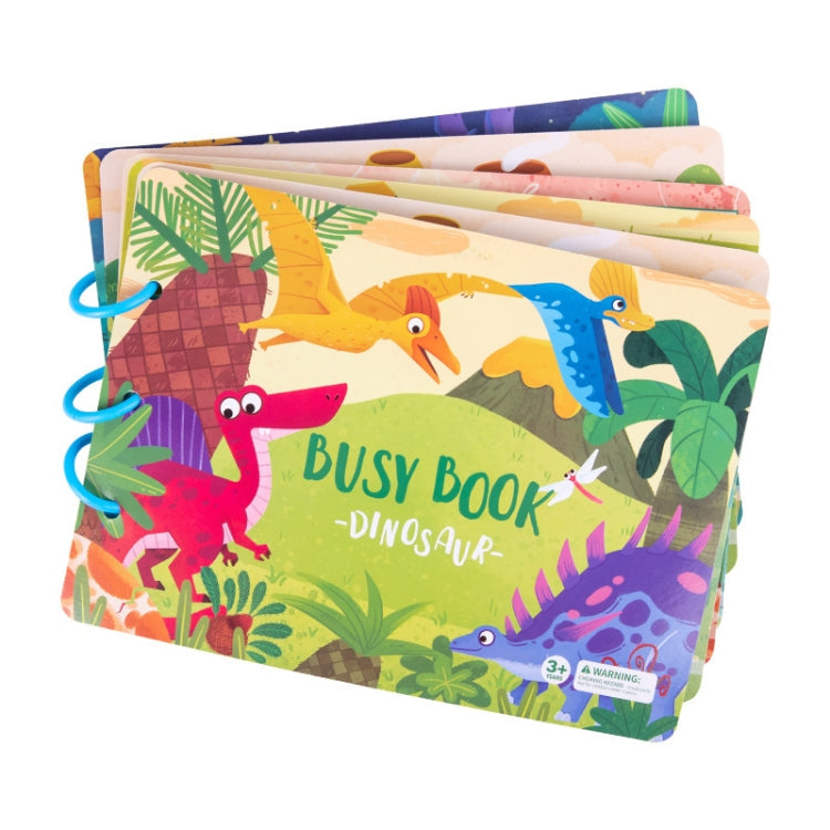 Children Early Teaching Cartoon Intelligence Development Toys Repeatedly Paste Book, Life, Dinosaur, Farm, Traffic
