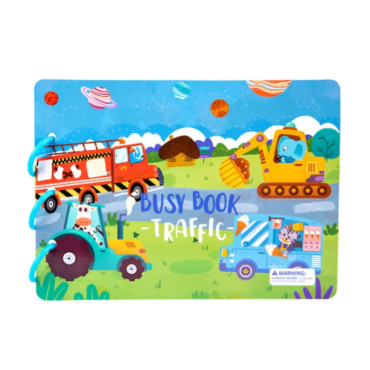 Children Early Teaching Cartoon Intelligence Development Toys Repeatedly Paste Book, Life, Dinosaur, Farm, Traffic