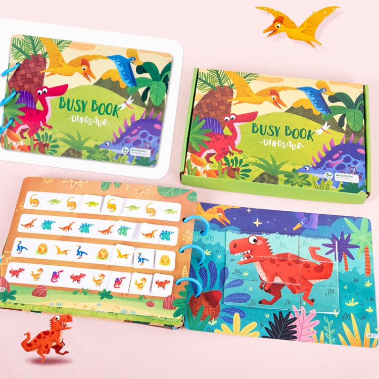 Children Early Teaching Cartoon Intelligence Development Toys Repeatedly Paste Book, Life, Dinosaur, Farm, Traffic