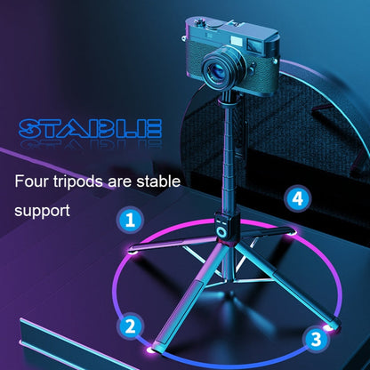 360-degree Rotating Foldable Bluetooth Selfie Sticks Live Stand, Spec:, P220 TK (Single Clip), P225 TK (Single Clip)