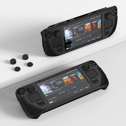 For Steam Deck V V4-1 Silicone Non-slip Protective Case for Pocket Consoles with Holder Function, V4-1(Blue), V4-1Black), V4-1(Red), V4-1(Green)