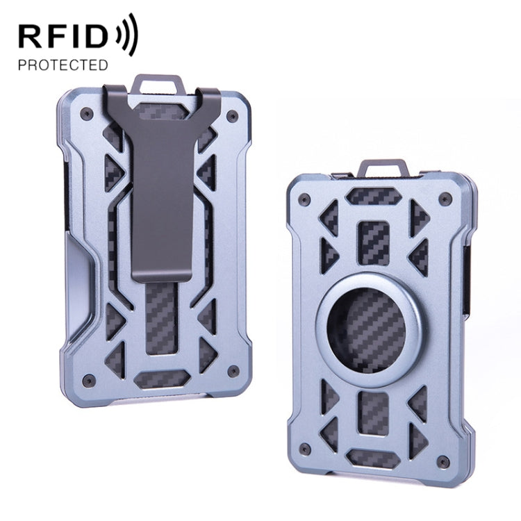 For AirTag 2nd Gen / AirTag 1st Gen Card Holder Metal Anti-Theft RFID Wallet, ak-4 B Silver, ak-4 B Blue, ak-4 B Gray, ak-4 A Black, ak-4 A Blue, ak-4 A  Silver, ak-4 A  Gray, ak-4 B  Black
