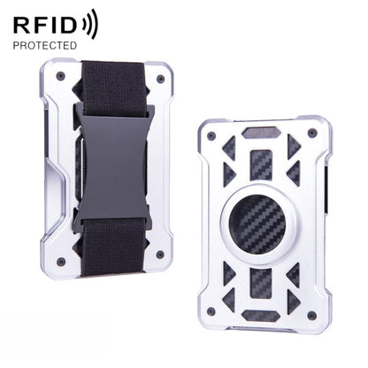 For AirTag 2nd Gen / AirTag 1st Gen Card Holder Metal Anti-Theft RFID Wallet, ak-4 B Silver, ak-4 B Blue, ak-4 B Gray, ak-4 A Black, ak-4 A Blue, ak-4 A  Silver, ak-4 A  Gray, ak-4 B  Black