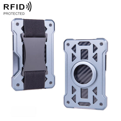 For AirTag 2nd Gen / AirTag 1st Gen Card Holder Metal Anti-Theft RFID Wallet, ak-4 B Silver, ak-4 B Blue, ak-4 B Gray, ak-4 A Black, ak-4 A Blue, ak-4 A  Silver, ak-4 A  Gray, ak-4 B  Black