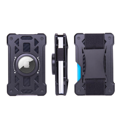 For AirTag 2nd Gen / AirTag 1st Gen Card Holder Metal Anti-Theft RFID Wallet, ak-4 B Silver, ak-4 B Blue, ak-4 B Gray, ak-4 A Black, ak-4 A Blue, ak-4 A  Silver, ak-4 A  Gray, ak-4 B  Black
